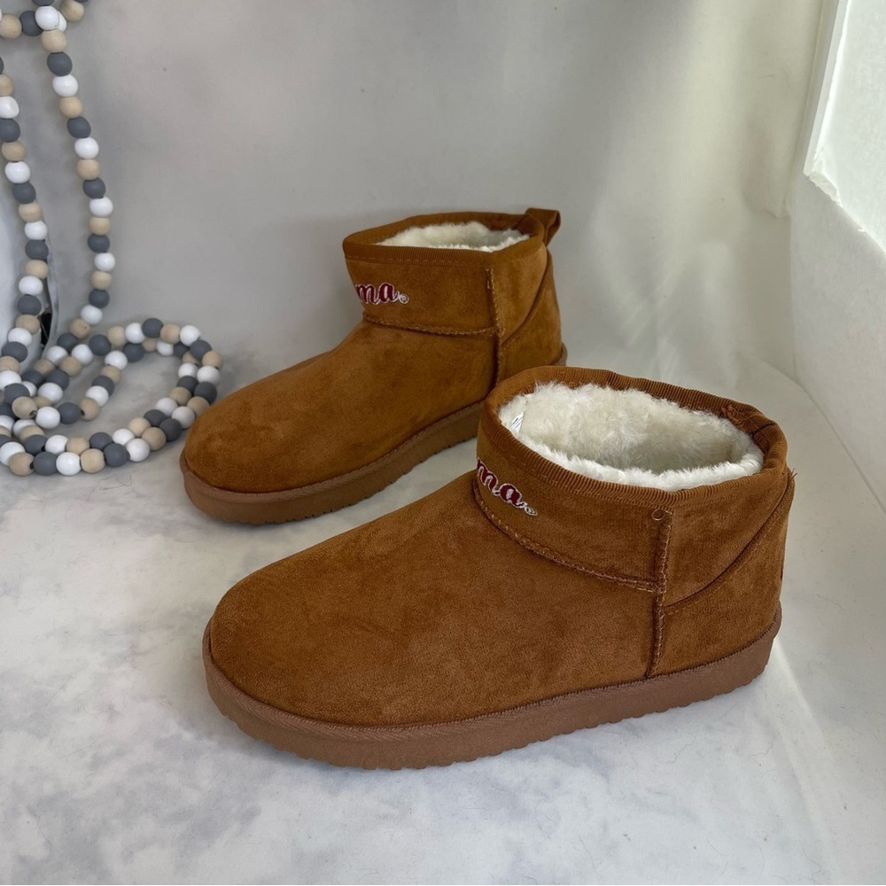 Foco Brown Boots with White Fur Lining women size 6